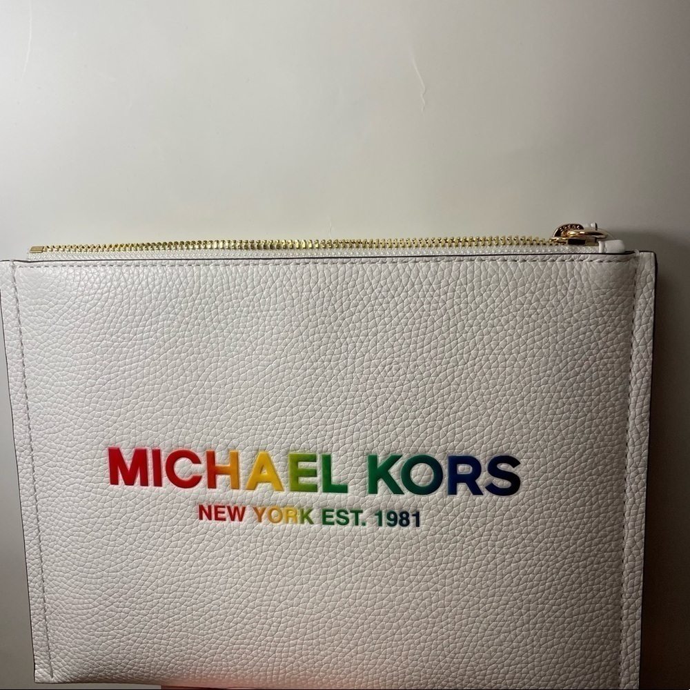 Michael Kors Pride 🌈 XXL leather zip clutch wristlet - Picture 6 of 8
